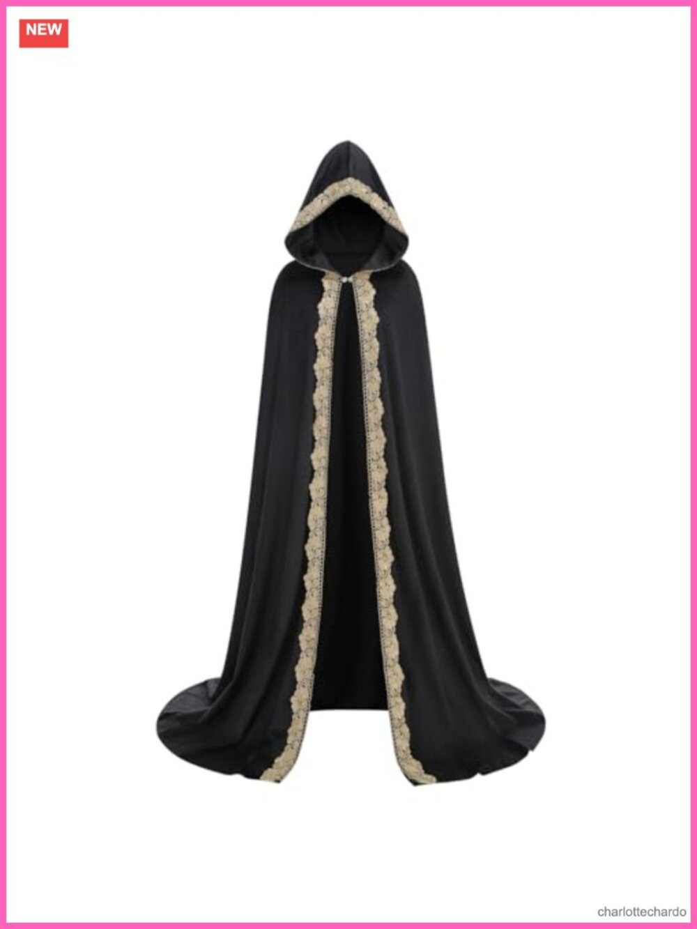 Medieval Renaissance Hooded Velvet Cloak Adult Unisex Halloween Cape Costume